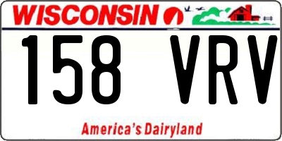 WI license plate 158VRV