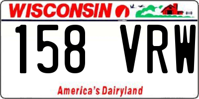 WI license plate 158VRW
