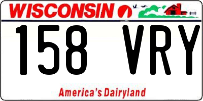 WI license plate 158VRY