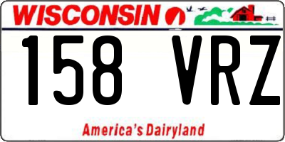 WI license plate 158VRZ