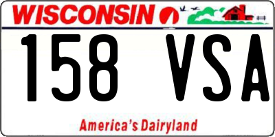 WI license plate 158VSA