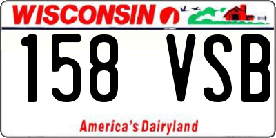 WI license plate 158VSB
