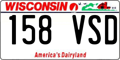 WI license plate 158VSD
