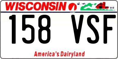 WI license plate 158VSF