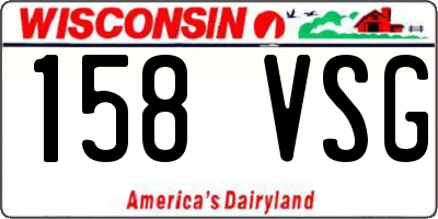 WI license plate 158VSG