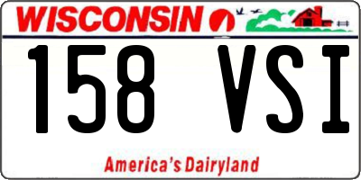 WI license plate 158VSI