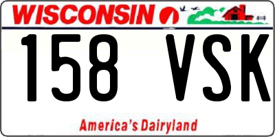 WI license plate 158VSK