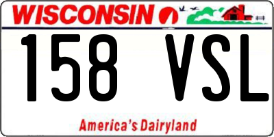 WI license plate 158VSL