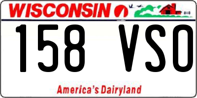 WI license plate 158VSO