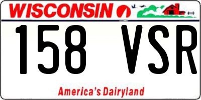 WI license plate 158VSR