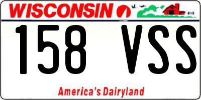 WI license plate 158VSS