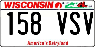 WI license plate 158VSV
