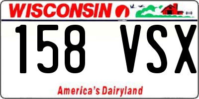 WI license plate 158VSX