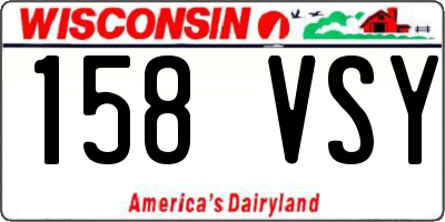 WI license plate 158VSY