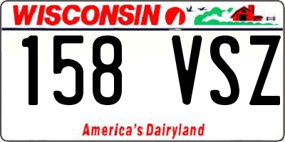 WI license plate 158VSZ