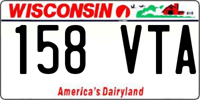 WI license plate 158VTA