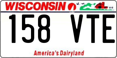 WI license plate 158VTE