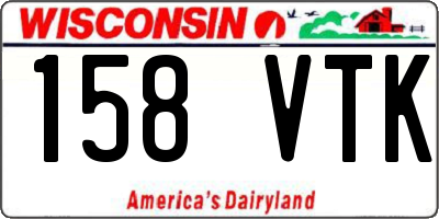 WI license plate 158VTK