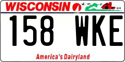 WI license plate 158WKE