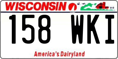 WI license plate 158WKI