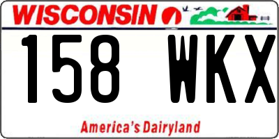 WI license plate 158WKX