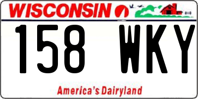 WI license plate 158WKY
