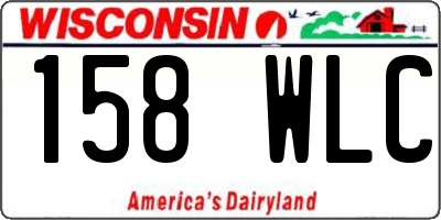WI license plate 158WLC