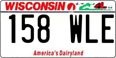 WI license plate 158WLE