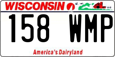 WI license plate 158WMP