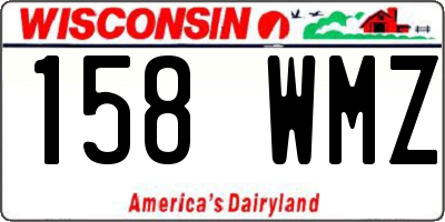 WI license plate 158WMZ
