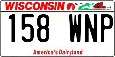 WI license plate 158WNP