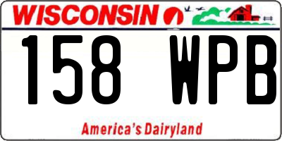 WI license plate 158WPB