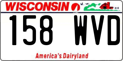 WI license plate 158WVD