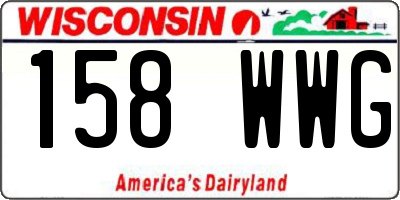 WI license plate 158WWG