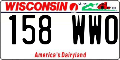 WI license plate 158WWO