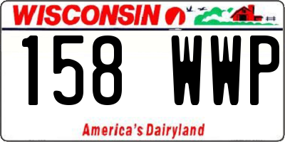 WI license plate 158WWP