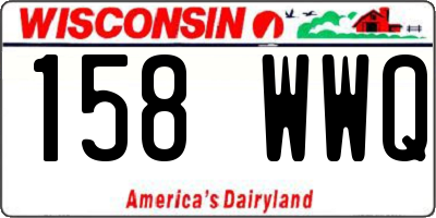 WI license plate 158WWQ
