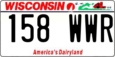 WI license plate 158WWR