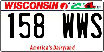 WI license plate 158WWS