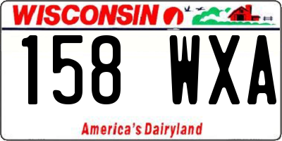 WI license plate 158WXA