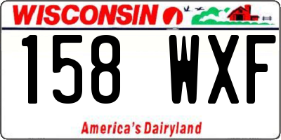 WI license plate 158WXF