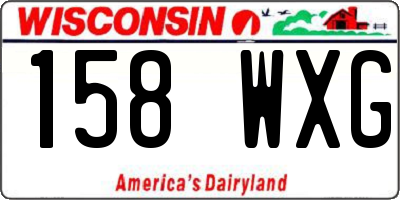 WI license plate 158WXG