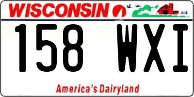 WI license plate 158WXI
