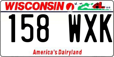 WI license plate 158WXK