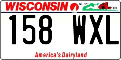 WI license plate 158WXL