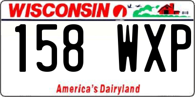 WI license plate 158WXP