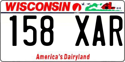 WI license plate 158XAR