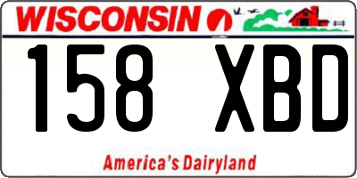 WI license plate 158XBD