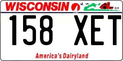WI license plate 158XET