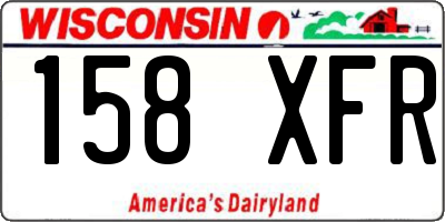 WI license plate 158XFR